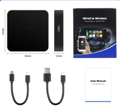 Adaptador Inalámbrico para coche, plataforma Apple Car Play & Android Auto