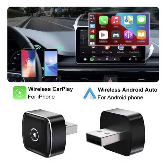 Adaptador Inalámbrico para coche, plataforma Apple Car Play & Android Auto